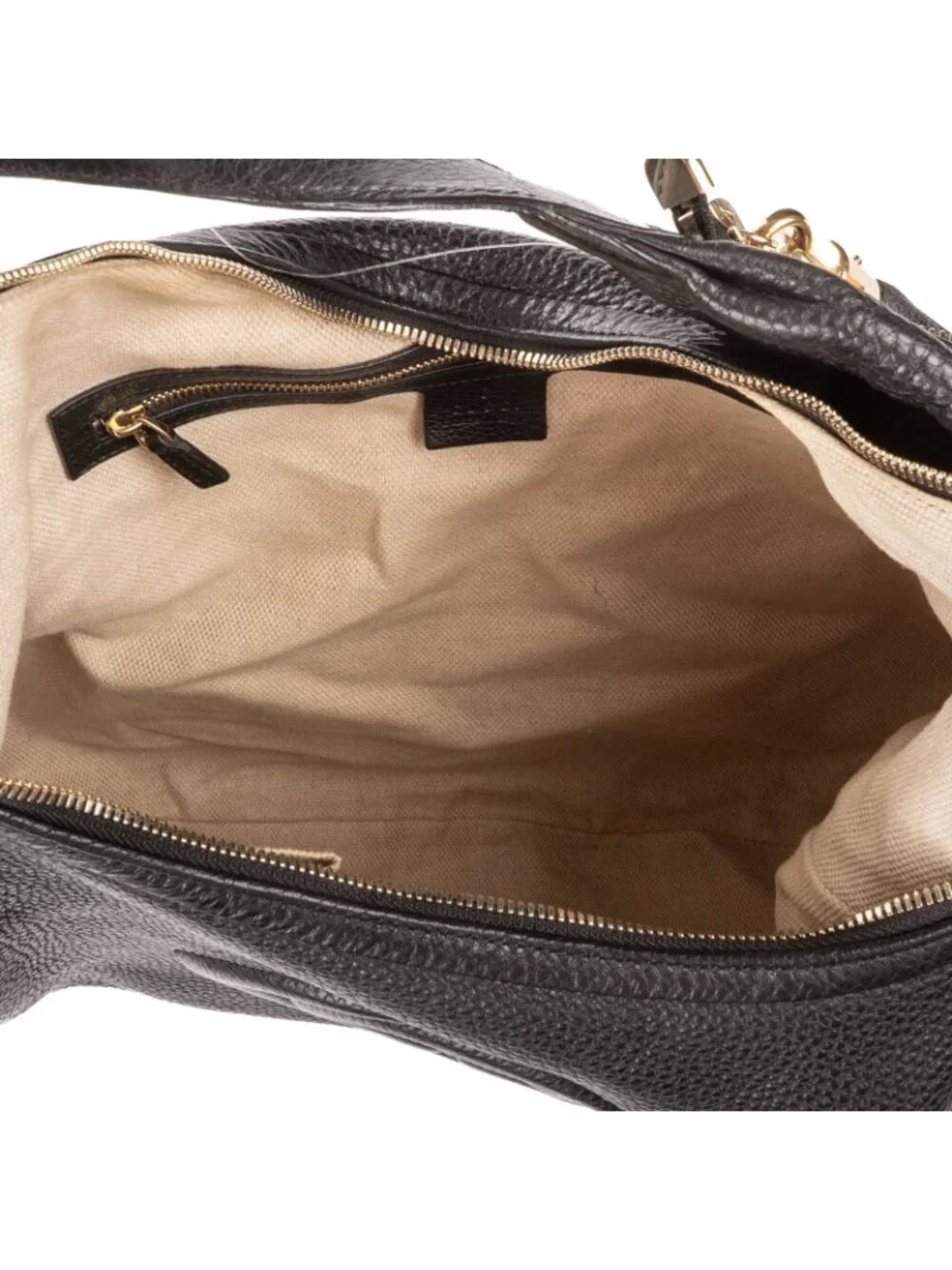 Gucci Soho Hobo Black Grain Calf Leather